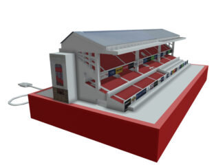 The Highbury Stadium East Stand lightbox frame