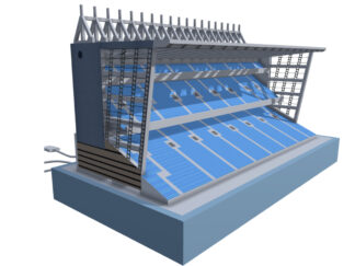 Maine Road Kippax Stand replica model lightbox frame