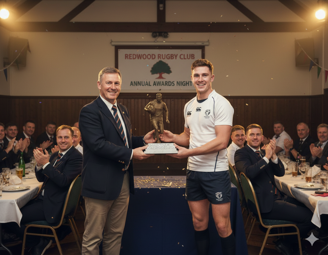 Rugby player custom statue trophy - Image 2