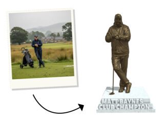 Golf custom statue trophies