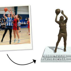 Custom sports statue trophies