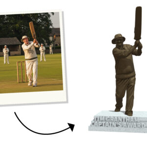 Cricket player custom statue trophy