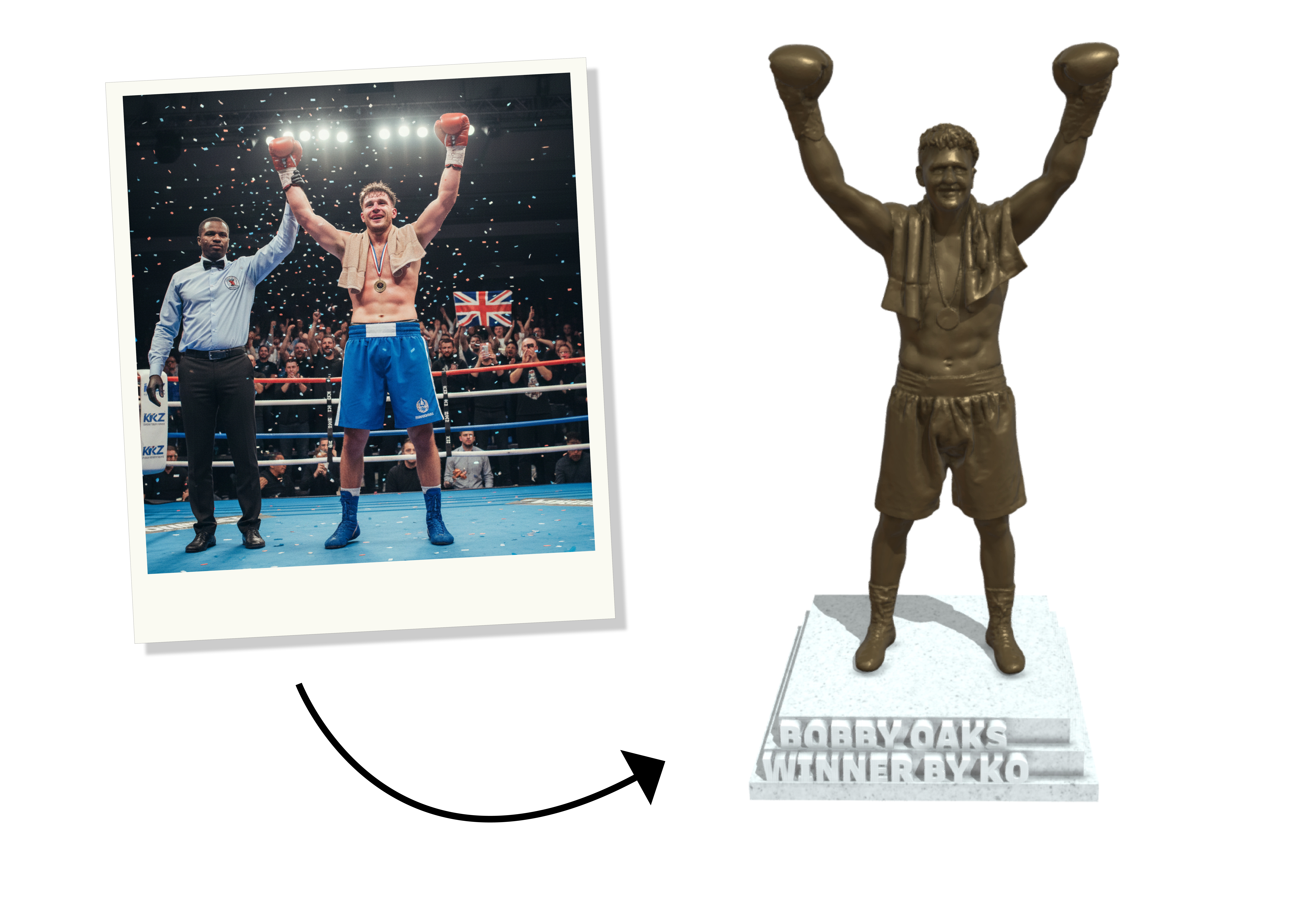 Boxing and Martial Arts custom statue trophies