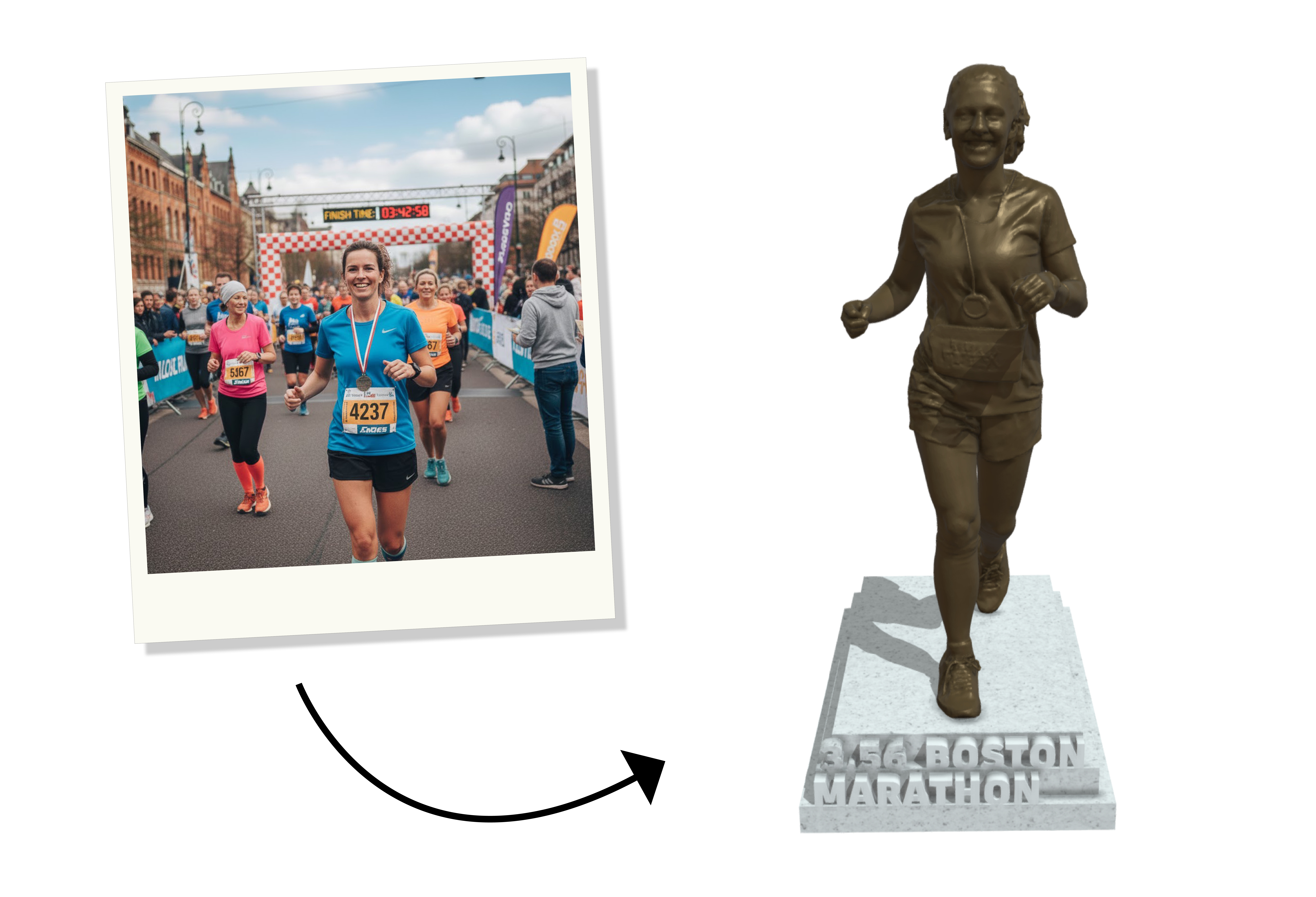 Athletics, running and fitness statue award trophies