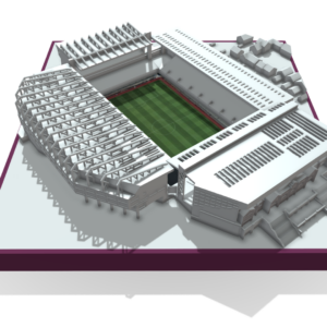 Villa Park stadium model + frame +lightbox