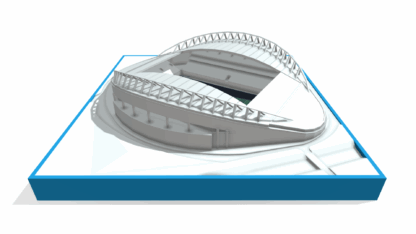 Brighton & Hove Albion AMEX stadium replica model + frame +