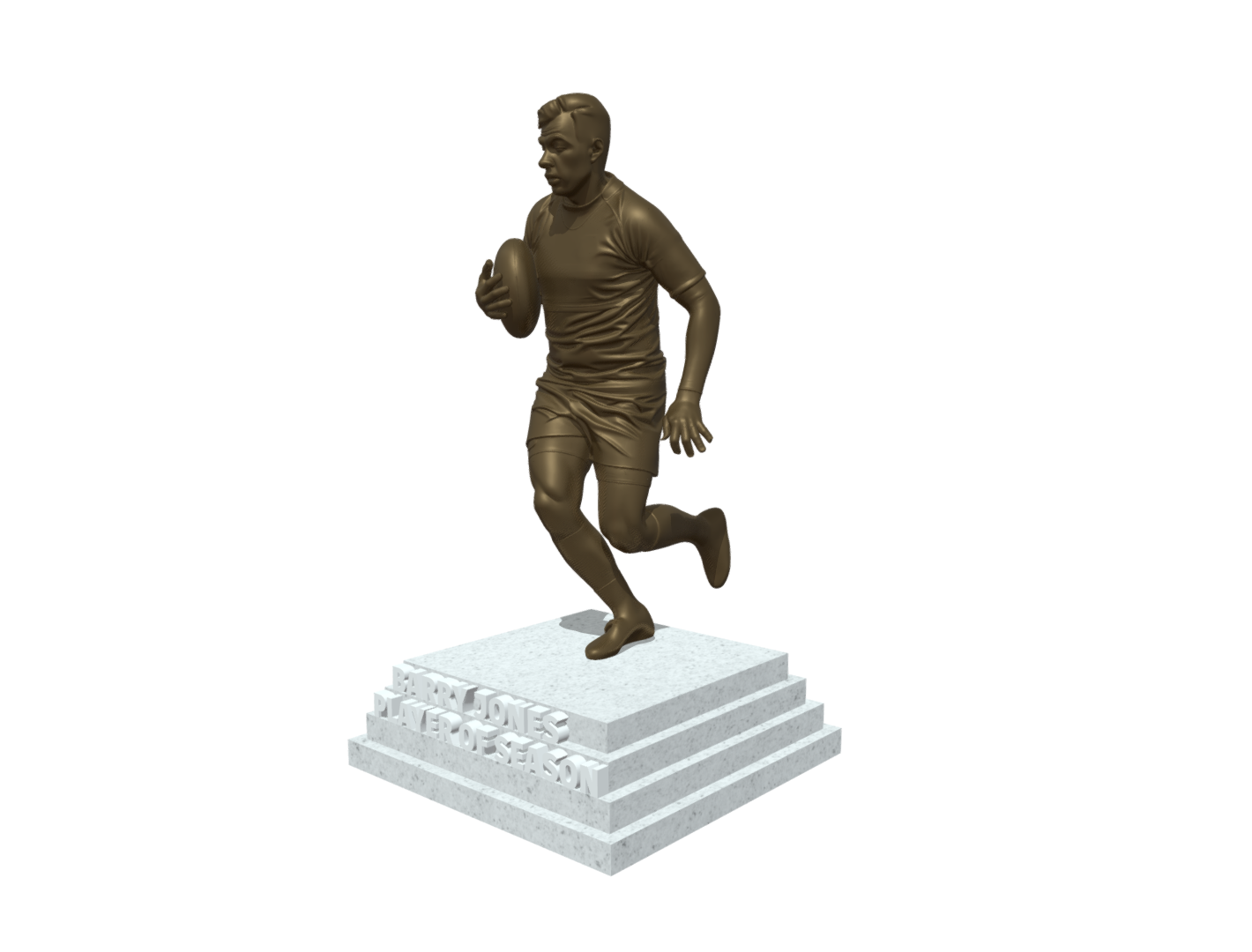 Rugby player custom statue trophy - Image 9