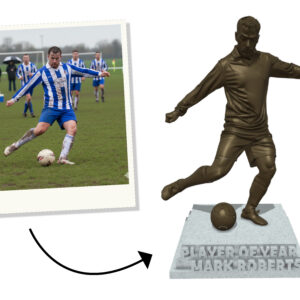 football player custom statue trophy