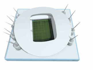 City of Manchester Stadium model + frame + lightbox
