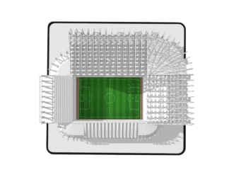 St James Park stadium model + frame + lightbox