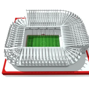 Sunderland's Stadium of Light model + frame + lightbox