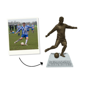 football player custom statue trophy
